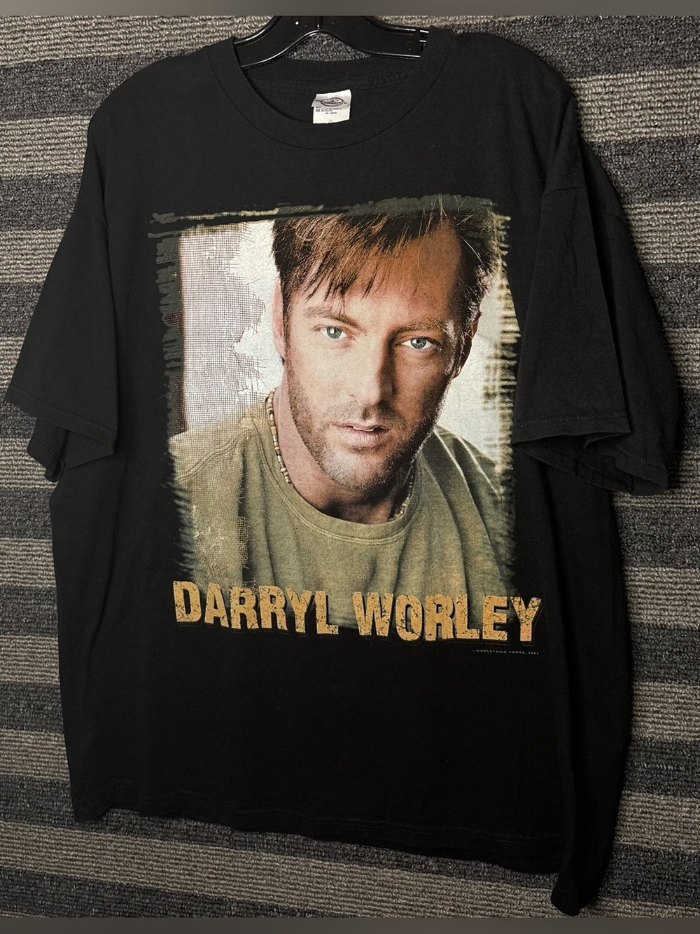 Vintage Darryl Worley 2002 I Miss my Friend Tour Country Music Black T-Shirt XL